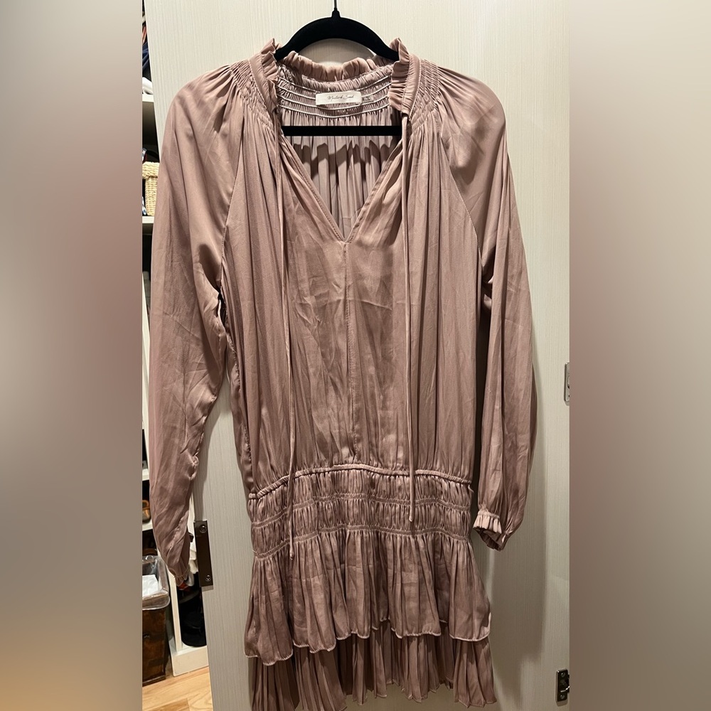Mustard Seed Blush Pleated Dress